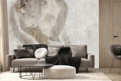 Fototapeta: Romantyczna abstrakcja pocałunek rzeźby z efektem betonu