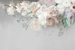 Fototapeta: Romantyczne kwiaty na jasnym tle