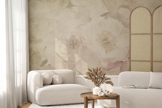 Fototapeta: Romantyczne piwonie w stylu retro