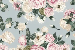 Fototapeta: Romantyczne różowe i beżowe kwiaty