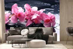 Fototapeta: Różowa orchidea ma tafli wody