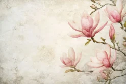 Fototapeta: Różowe magnolie w stylu retro