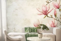 Fototapeta: Różowe magnolie w stylu retro