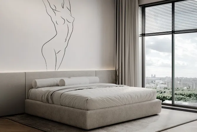 Fototapeta: Rozciągnięta kobieca sylwetka szkic