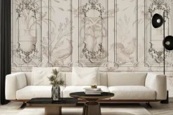 Fototapeta: Rustykalna sztukateria w beżach