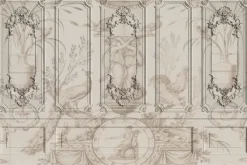 Fototapeta: Rustykalna sztukateria w beżach