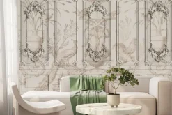 Fototapeta: Rustykalna sztukateria w beżach