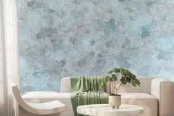 Fototapeta: Ryby na tle betonu w odcieniach niebieskiego