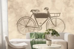 Fototapeta: Rysunek roweru w stylu vintage