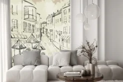 Fototapeta: Rysunek ulicznej kawiarni