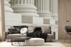 Fototapeta: Rząd klasycznych kolumn z kroków