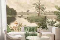 Fototapeta: Rzeka w tropikach egzotyczne rośliny natura
