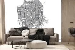 Fototapeta: Rzut mapy miasta san francisco