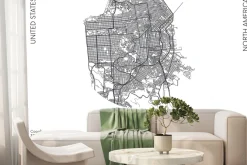 Fototapeta: Rzut mapy miasta san francisco