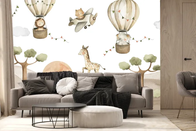 Fototapeta: Safari dla dzieci ze zwierzętami