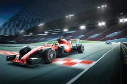 Fototapeta: Samochód wyścigowy na stadionie