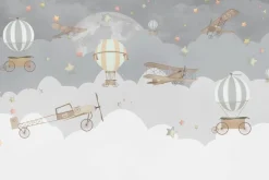 Fototapeta: Samoloty i balony w chmurach