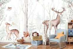 Fototapeta: Sarna i jeleń w malowniczym lesie