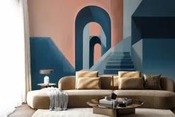 Fototapeta: Schody w geometrycznej kompozycji architektonicznej