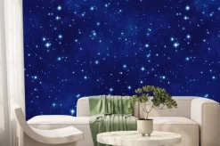 Fototapeta: Seamless outer space background texture. tileable deep royal