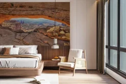 Fototapeta: Skaliste klify z widokiem na pustynie