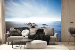 Fototapeta: Skały na mglistym morzu