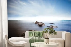 Fototapeta: Skały na mglistym morzu