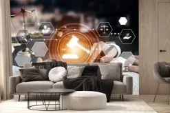 Fototapeta: Smart law, legal advice icons and lawyer working tools in the