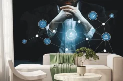 Fototapeta: Smart law, legal advice icons and lawyer working tools in the