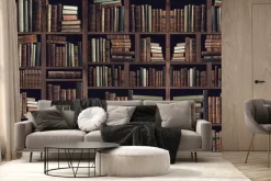 Fototapeta: Stara biblioteczka z książkami