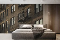 Fototapeta: Stara kamienica z zewnętrznymi schodami