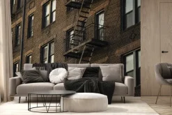 Fototapeta: Stara kamienica z zewnętrznymi schodami