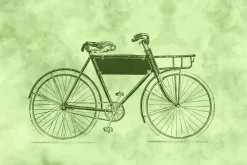 Fototapeta: Stary bicykl w stylizowanym rysunku vintage