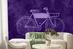 Fototapeta: Stary bicykl w stylizowanym rysunku vintage