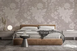 Fototapeta: Subtelne kwiaty na beżowym tle