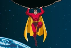 Fototapeta: Superbohater w kosmosie dziecięcy wzór