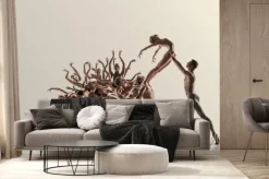 Fototapeta: Support. group of modern ballet dancers. contemporary art. young