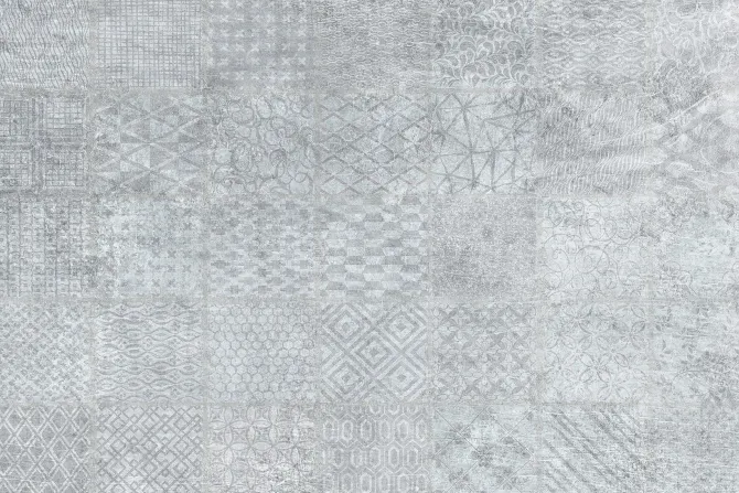 Fototapeta: Szare płytki w różnorodne kształty