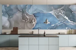 Fototapeta: Szaro-niebieski marmur abstrakcyjna tekstura