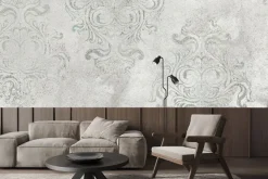 Fototapeta: Szary ornament na betonie