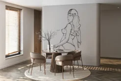 Fototapeta: Szkic atrakcyjnej kobiety w bieliźnie