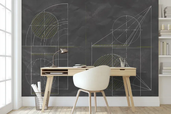 Fototapeta: Szkic geometrycznych kształtów