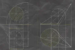 Fototapeta: Szkic geometrycznych kształtów