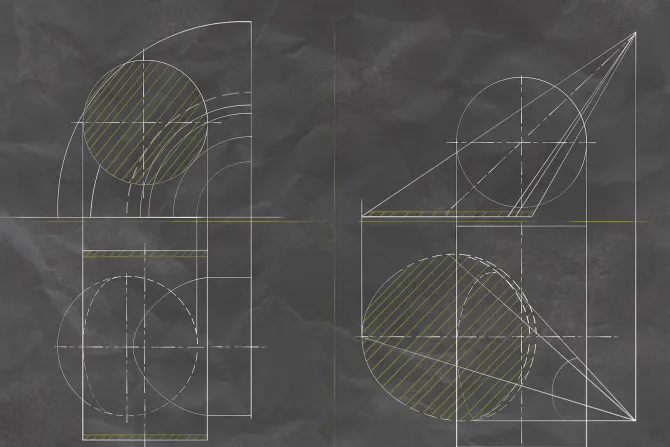 Fototapeta: Szkic geometrycznych kształtów