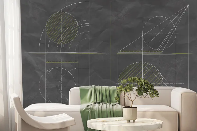 Fototapeta: Szkic geometrycznych kształtów