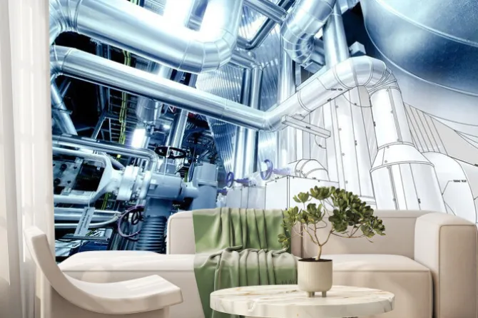 Fototapeta: Szkic konstrukcji rurowej mieszać z urządzeń przemysłowych zdjęcie