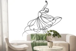 Fototapeta: Szkic linii tańczącej baletnicy