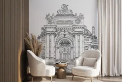 Fototapeta: Szkic ołówkiem teatru opery i baletu w odessie