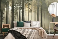 Fototapeta: Szron w jesiennym lesie