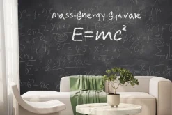 Fototapeta: Tablica szkolna ze wzorami fizyki i matematyki